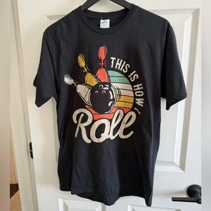 Port and Company Black 'This is How I Roll' Graphic Tee